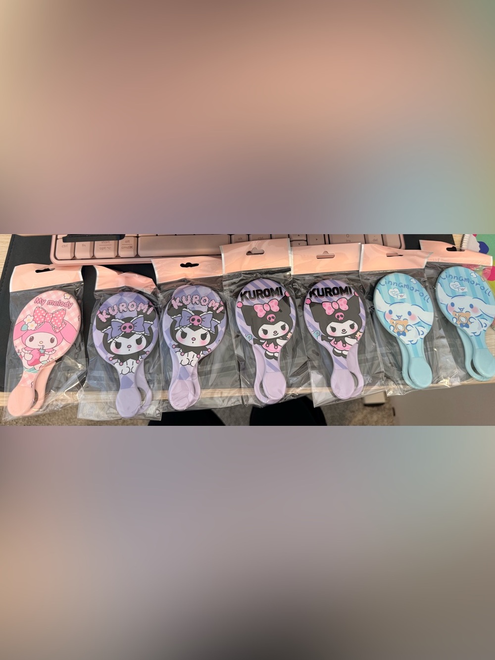 Sanrio Character Hand Mirrors — Kuromi, My Melody & Cinnamoroll
